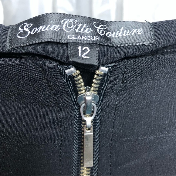 NOT FOR SALE SONIA OTTO COUTURE Woman's Size 12 Black pencil skirt - Picture 4 of 11